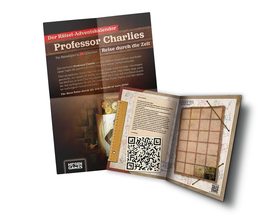 Calendrier De L’Avent Puzzle Hidden Games – Le Tour Du Monde Du Professeur Charlie – 24 énigmes – 1 à 6 Joueurs – 14 Ans+