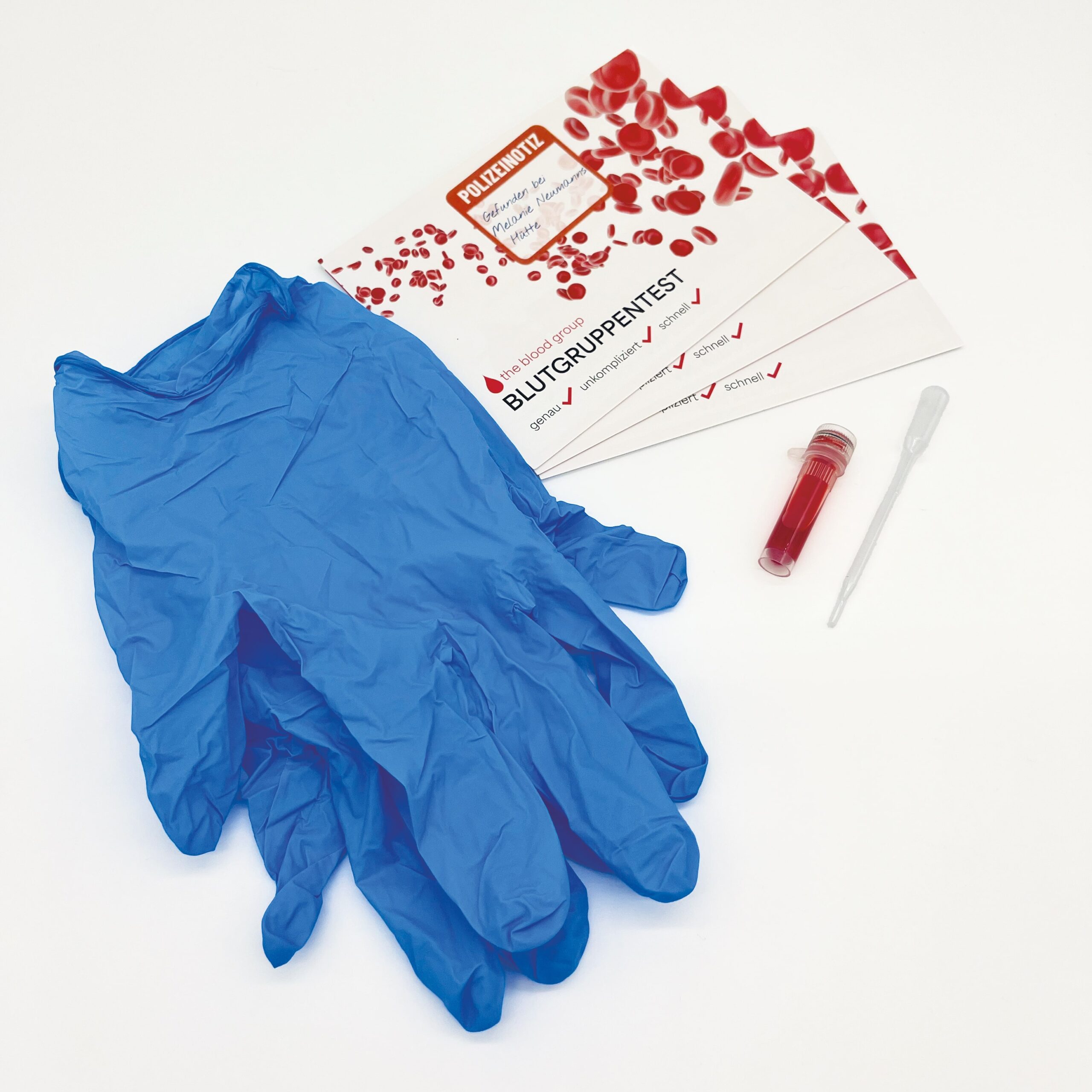 Fall 12 – Bluttestkarten (3er Set) inklusive Blutprobe