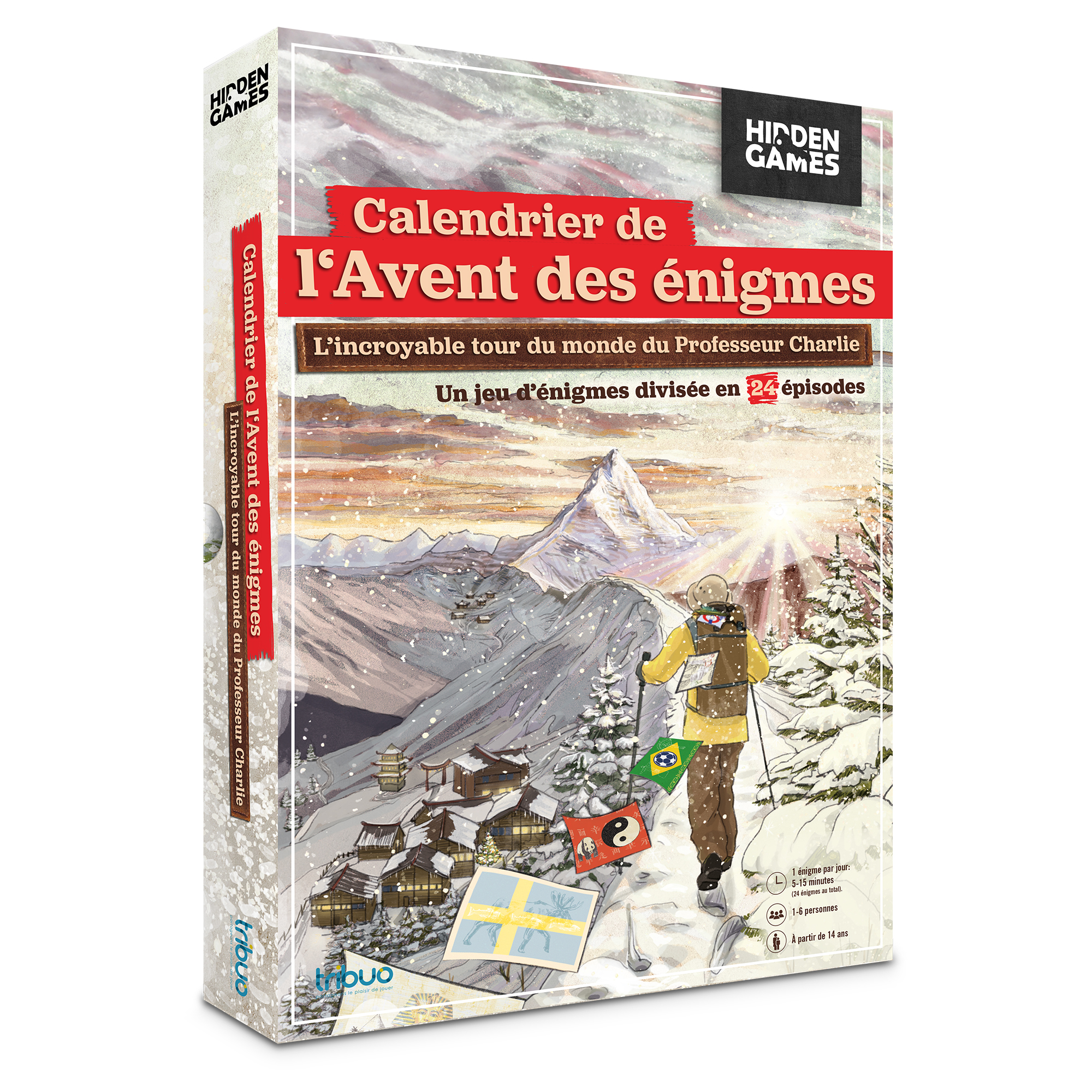 Calendrier de l’Advent des énigmes: L’incroyable tour du monde du Professeur Charlie